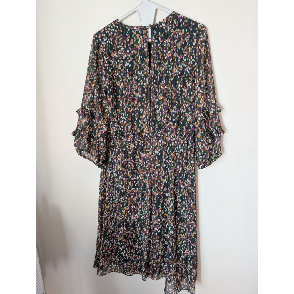 London Times Petite Green Multi Color Dress Size 8P - Picture 8 of 11